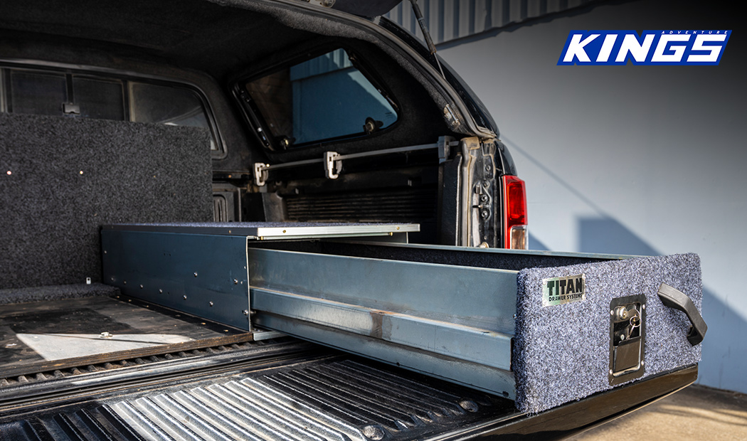 Titan Single Rear Drawer Titan 900mm Lockable Car ute Storage Organizer